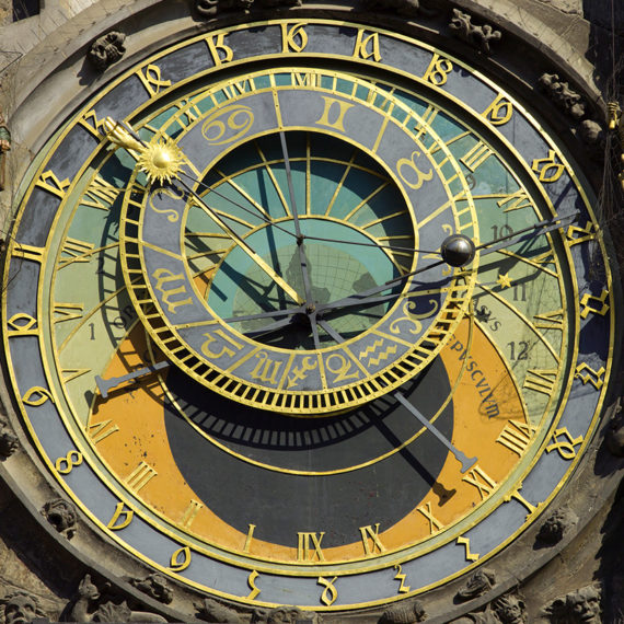 Astronomical clock in Old Town Square, Prague.